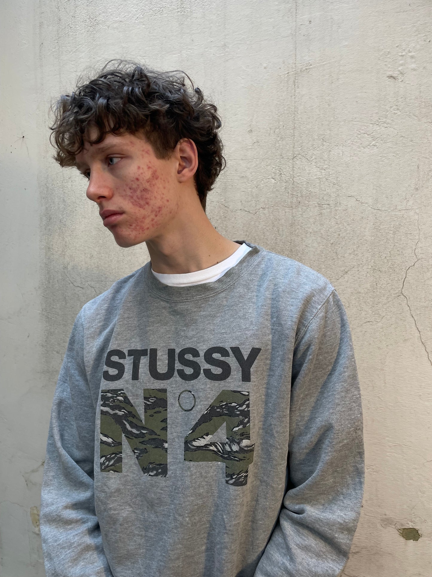 Sweat Stussy N°4 Gris - L