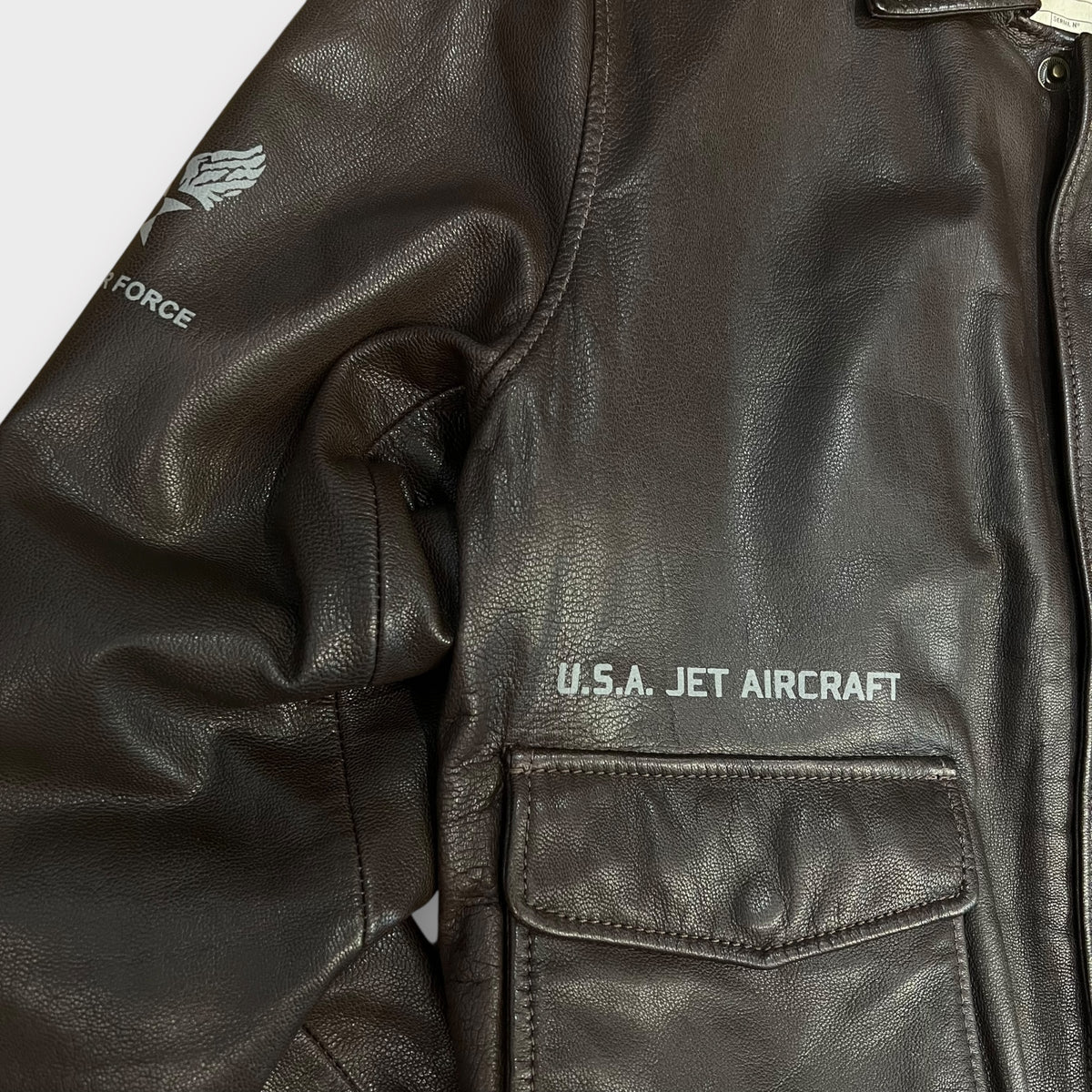 Veste En Cuir Avirex Marron - L