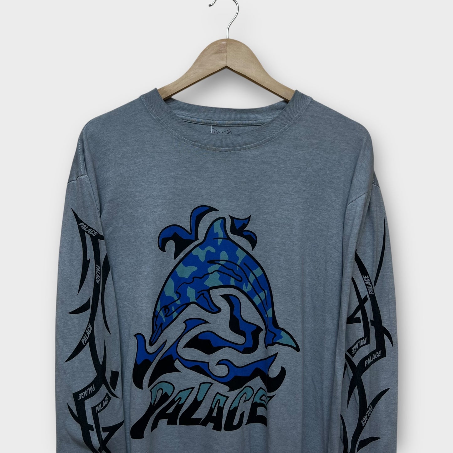 T-shirt manche longue Palace gris - L