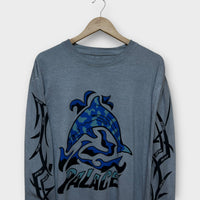 T-shirt manche longue Palace gris - L