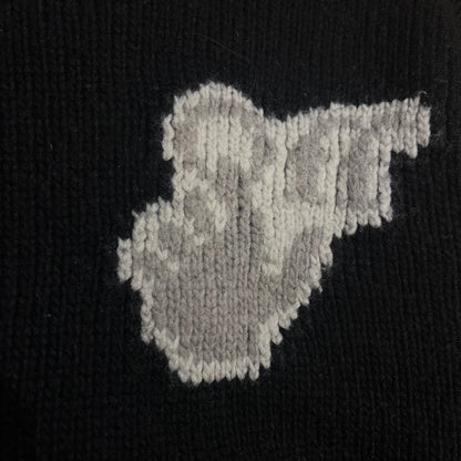 Pull OFF White Laine Noir - S