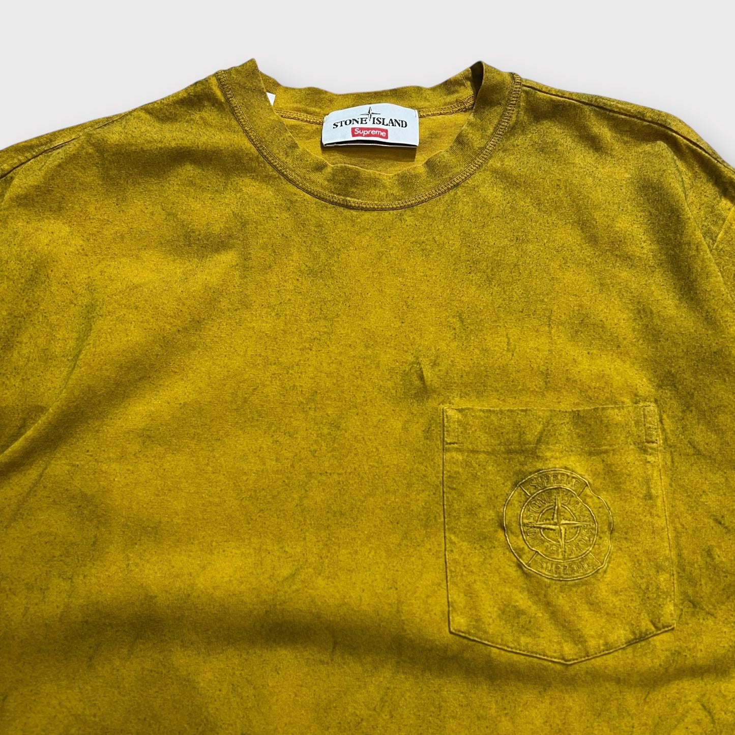 T-Shirt Stone Island X Supreme Jaune - S