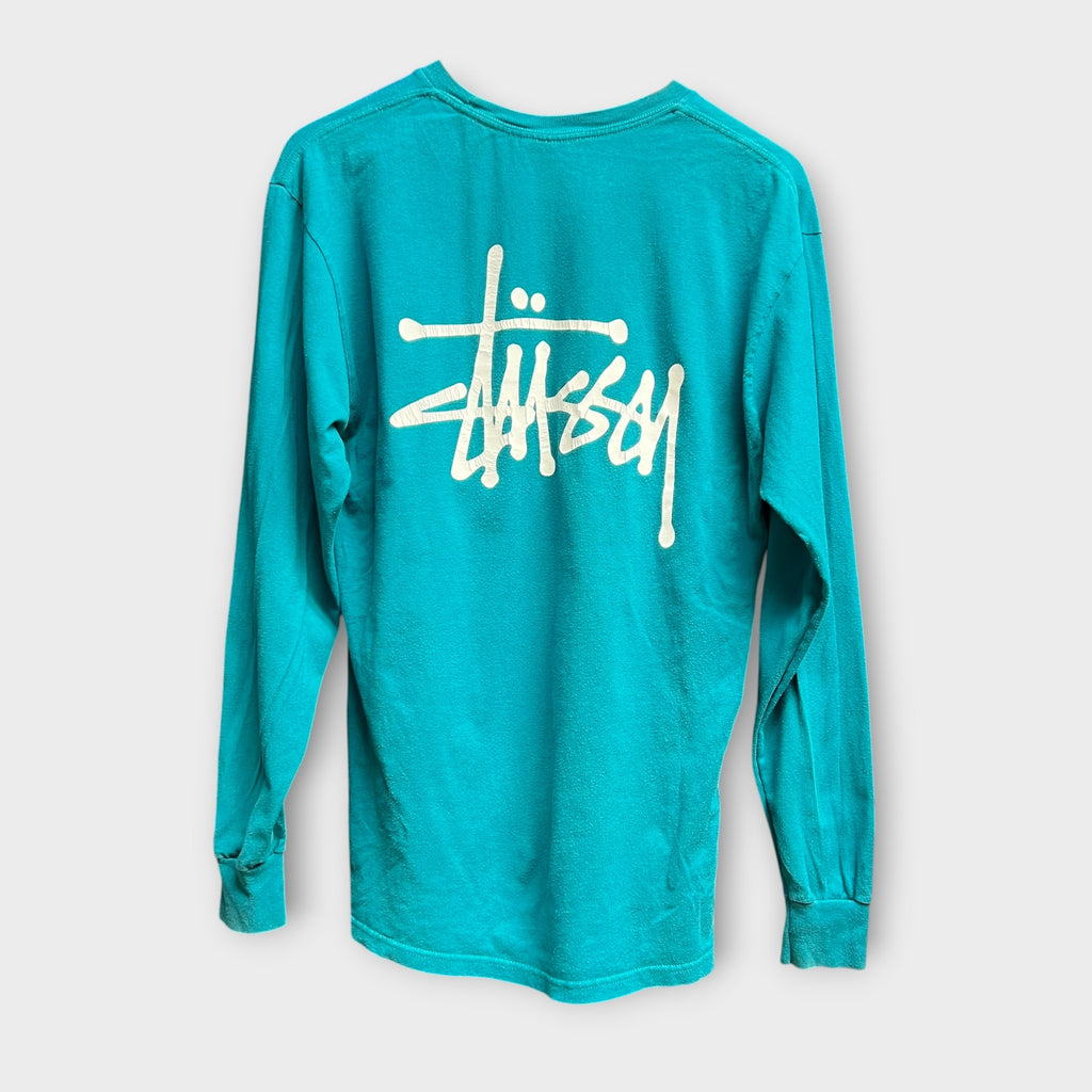 T-shirt Stussy manche longue bleu - M