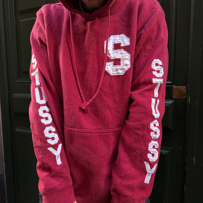 Hoodie Stussy rouge sleeve logo - XL