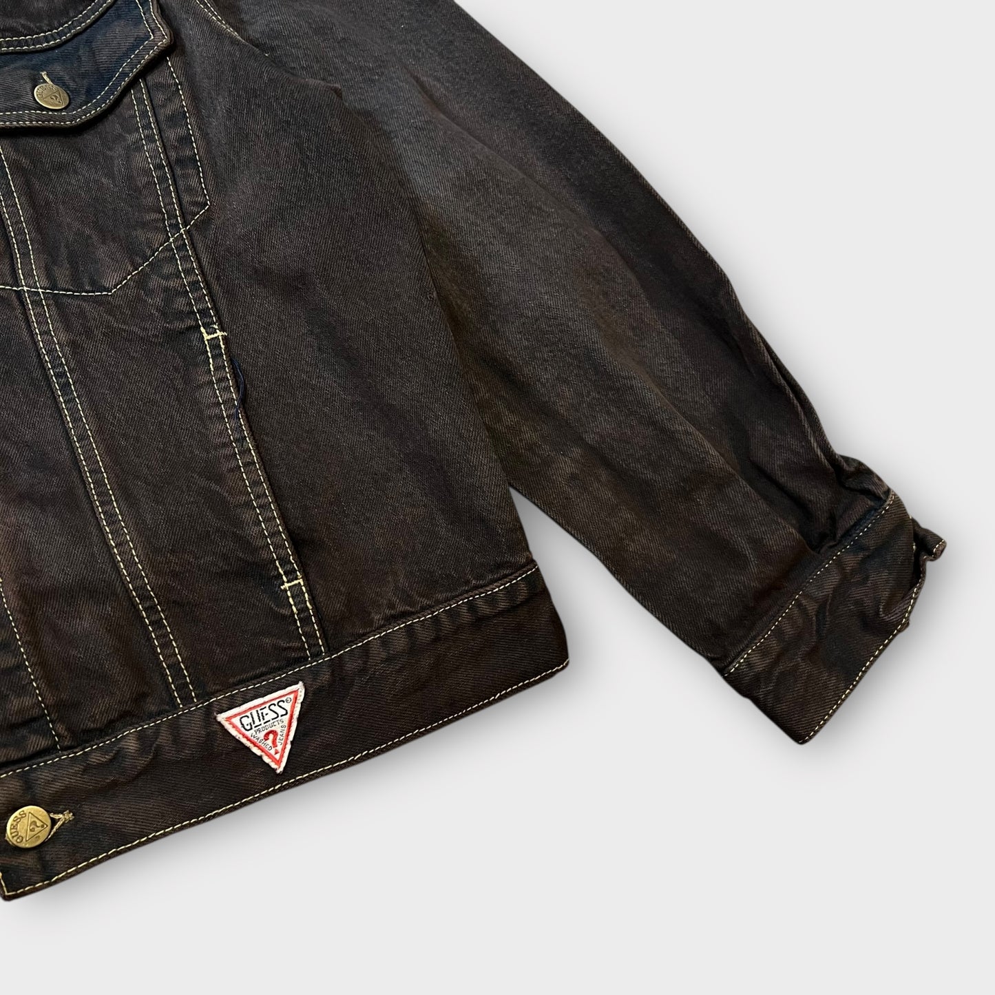 Veste en Jeans Guess Vintage 80's Made in USA marron - S