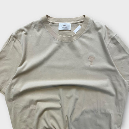T-Shirt Ami Beige Gros Coeur - M