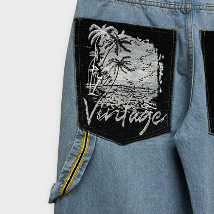 Hip Hop Baggy Jeans brodé - FR40