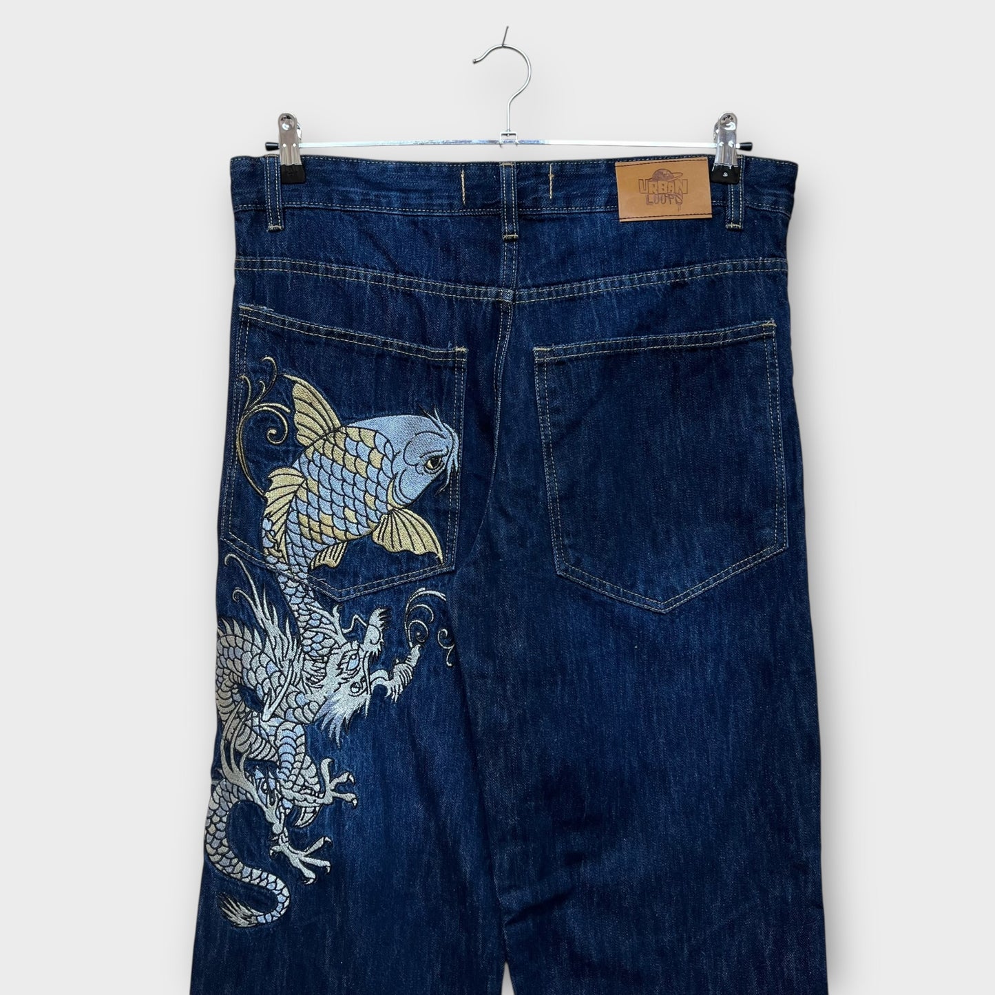 Hip Hop Baggy Jeans brodé - FR46