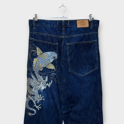 Hip Hop Baggy Jeans brodé - FR46