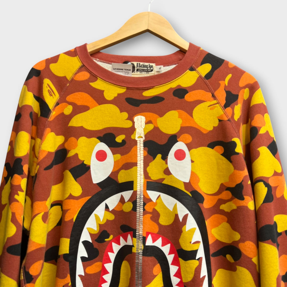 Sweat Bape orange et jaune - XL