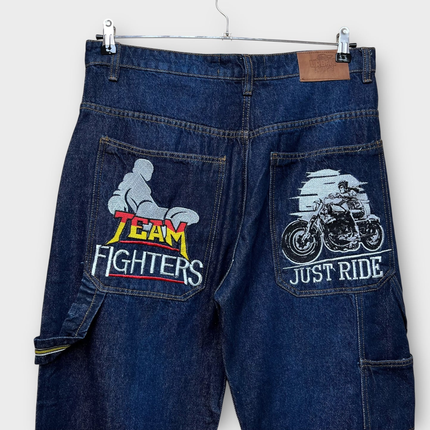 Hip Hop Baggy Jeans brodé - FR46