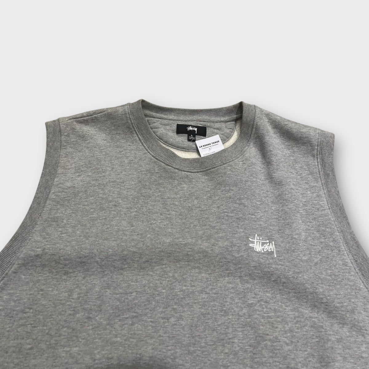 Sweat Sans Manche Stussy Gris - L