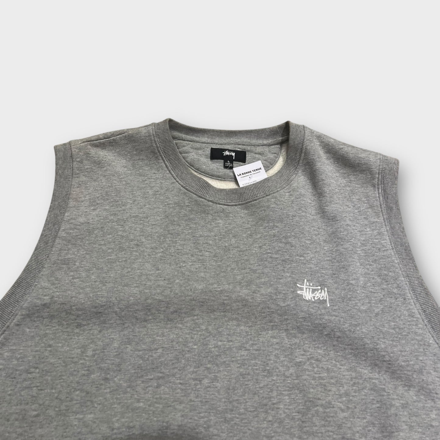 Sweat Sans Manche Stussy Gris - L