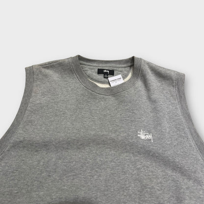 Sweat Sans Manche Stussy Gris - L