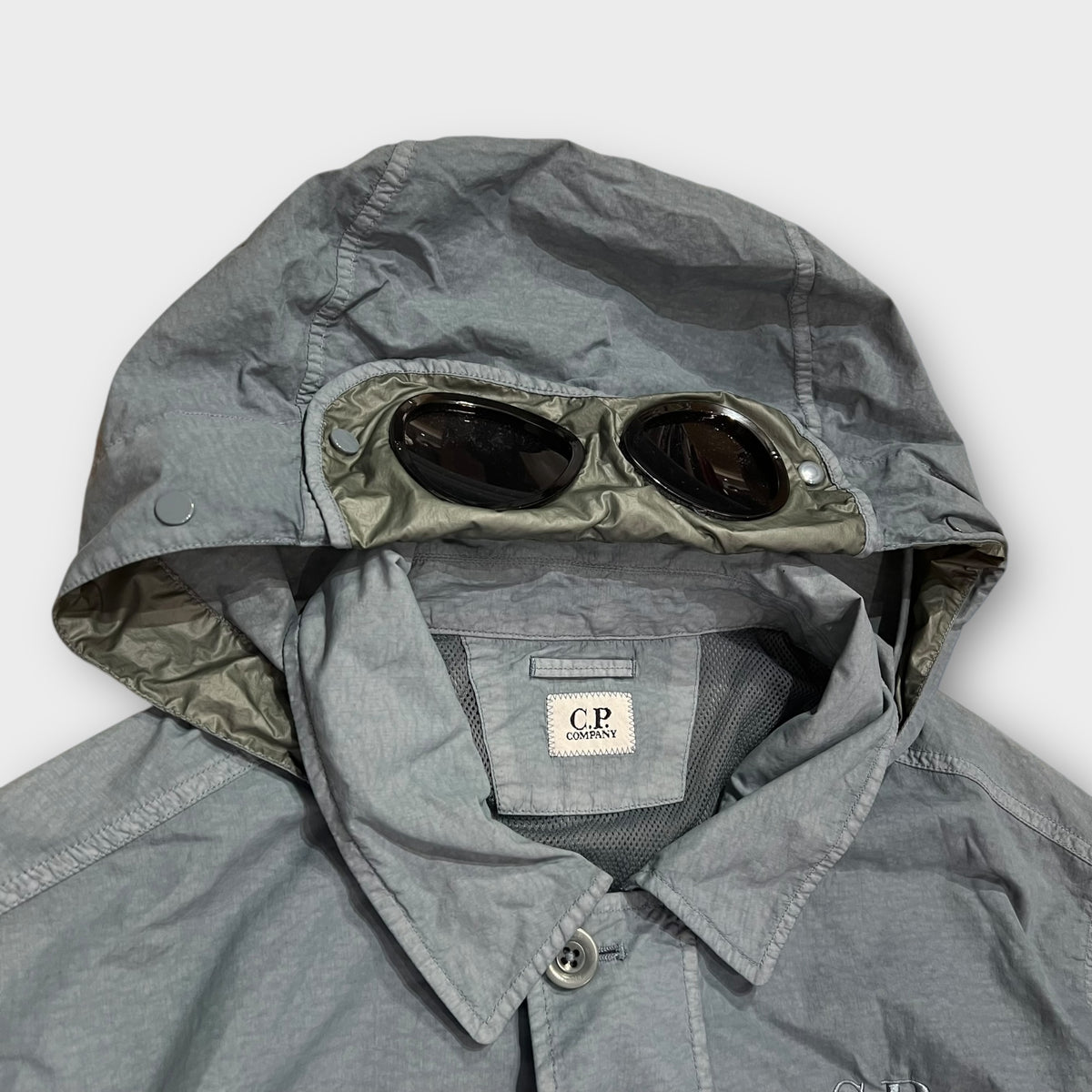 Veste Goggle Cp Company Flatt Nylon Bleu - XL