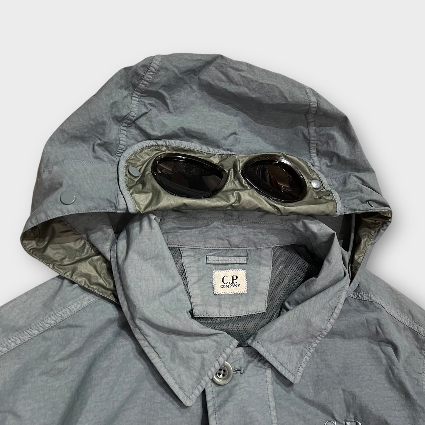 Veste Goggle Cp Company Flatt Nylon Bleu - XL