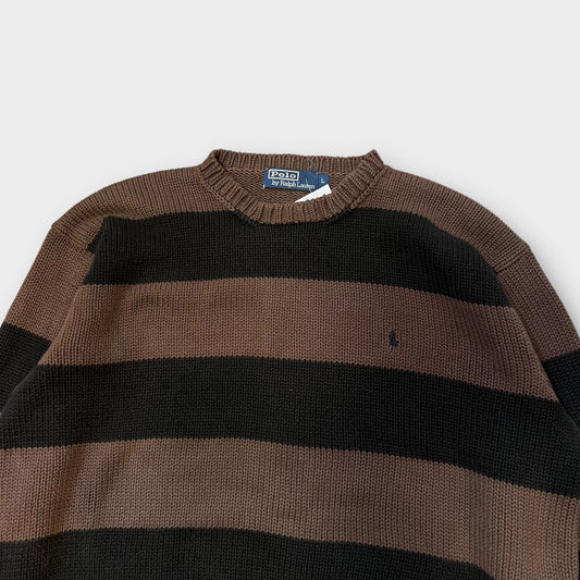 Pull Ralph Lauren Rayé marron / Noir - L