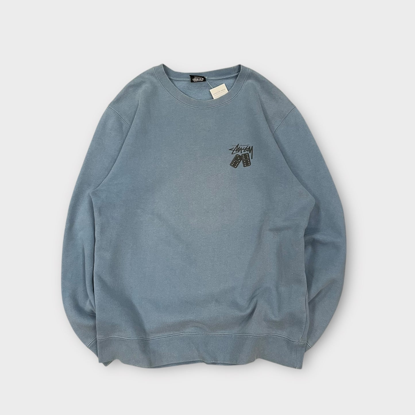 Sweat Stussy "Domino" bleu - L