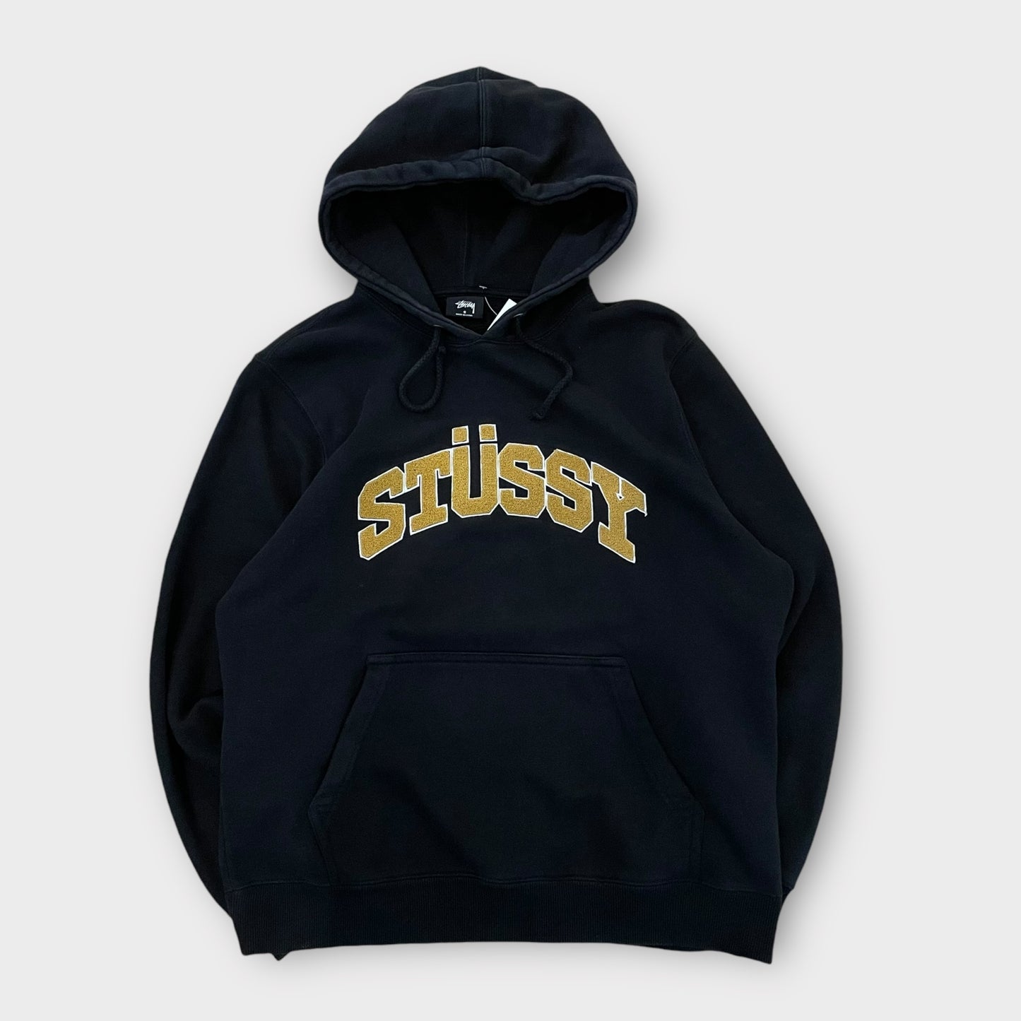 Hoodie Stussy noir "Chenille Arch" - S