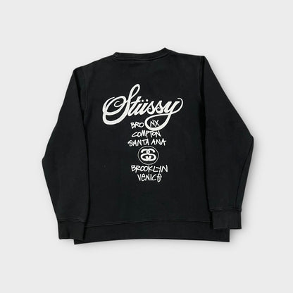 Sweat Stussy noir "international" - L