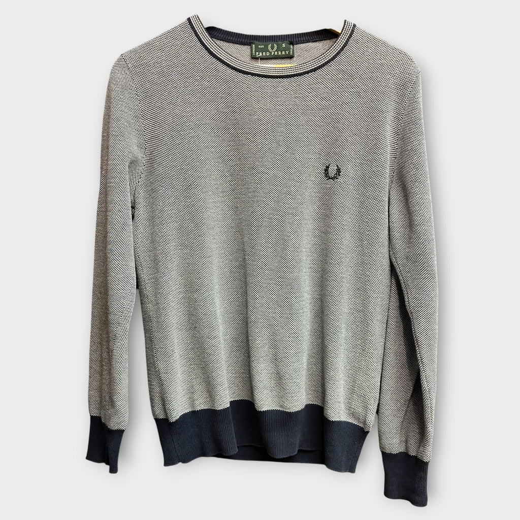 Sweat Fred Perry blanc bleu - S