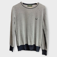 Sweat Fred Perry blanc bleu - S