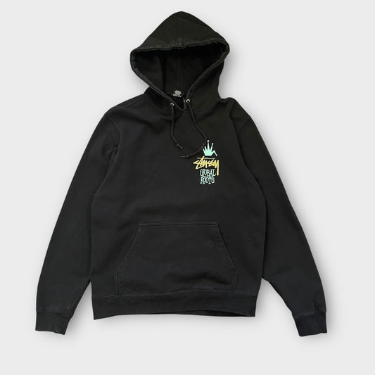 Hoodie Stussy noir Global Roots noir - M
