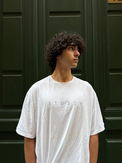 T-shirt stussy blanc "Tribe center spellout" - XL