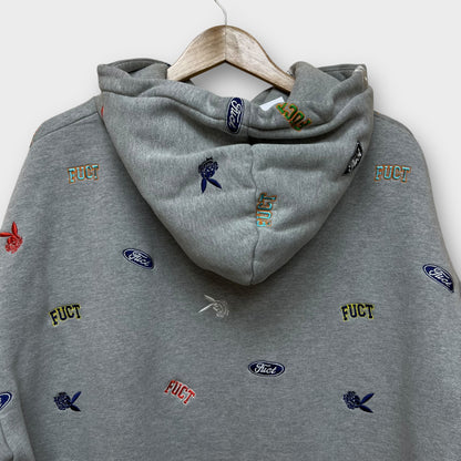 Hoodie épais fuct gris multi logo - XL