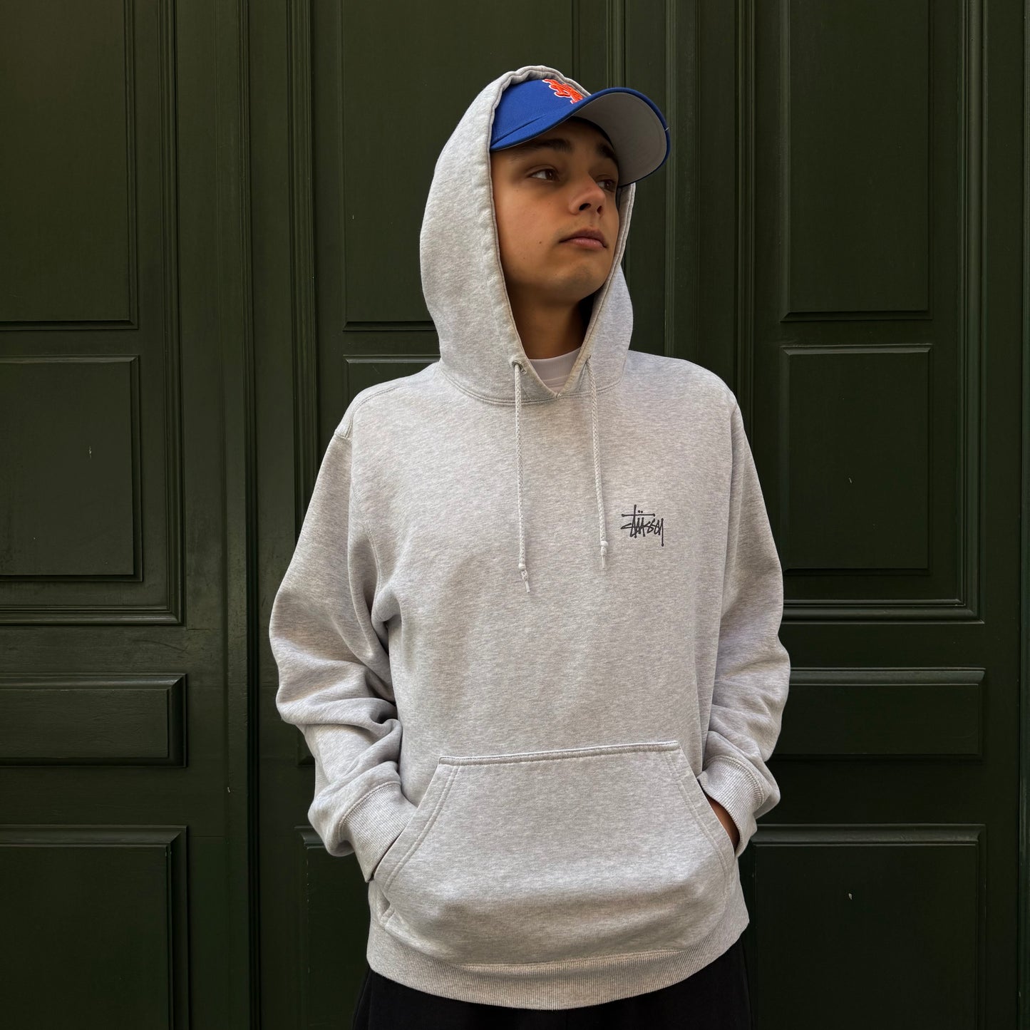 Basic Hoodie Stussy gris - L