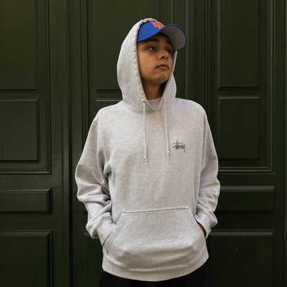 Basic Hoodie Stussy gris - L