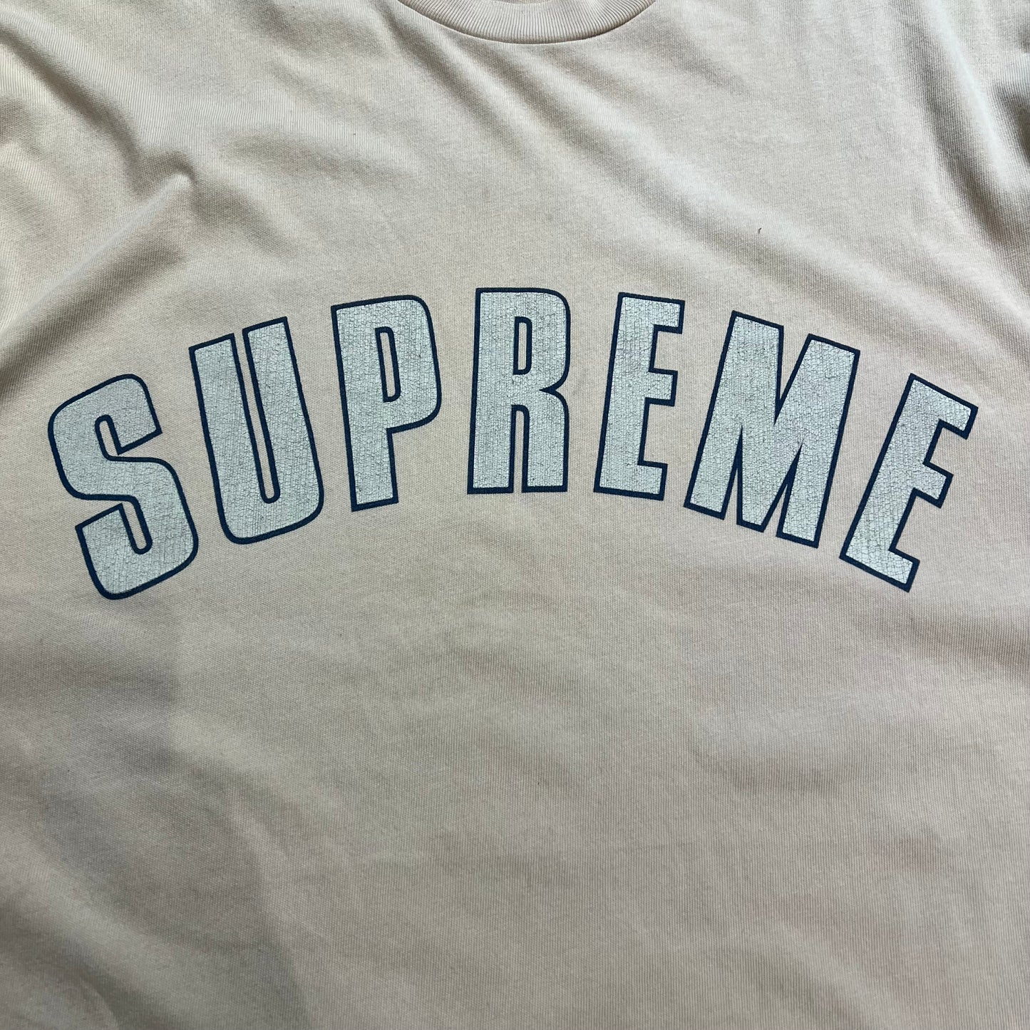 T-shirt Supreme Cracked Arc Logo 'Tan Light' - M