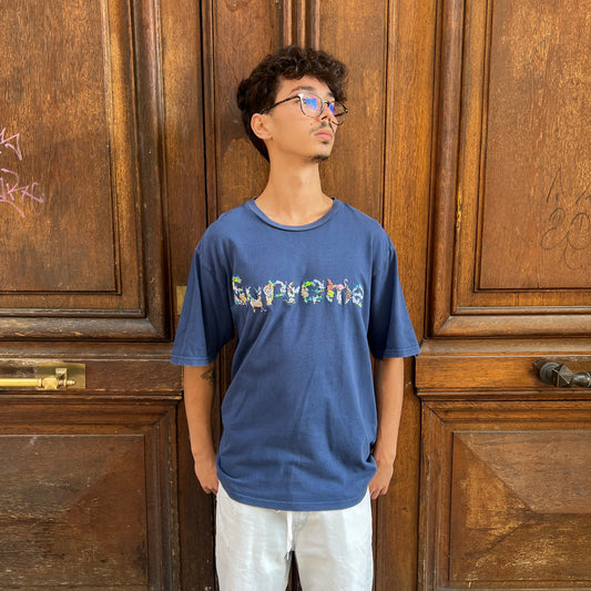 T-shirt Supreme Animal Kingdom navy - M