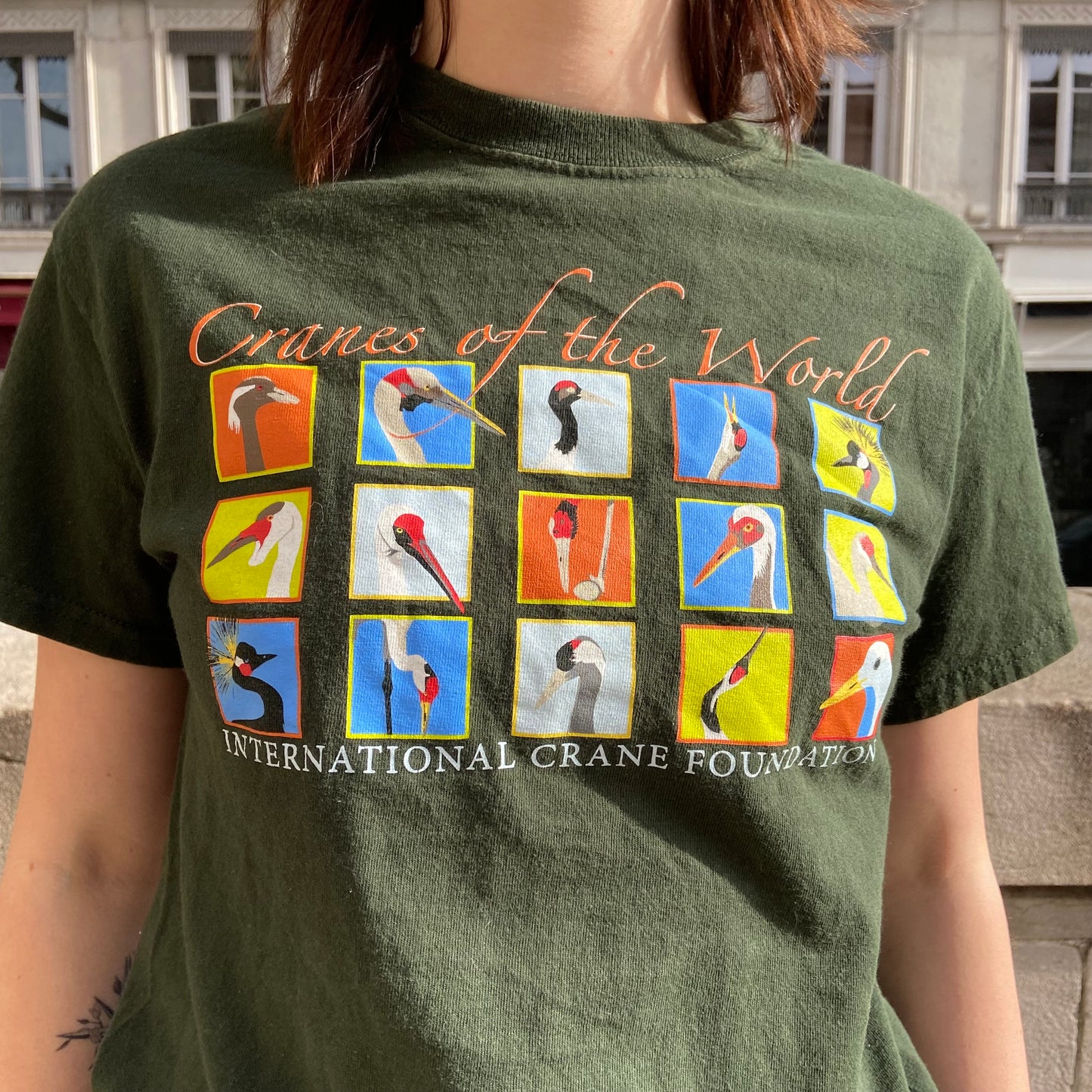 Crane bird tee - S