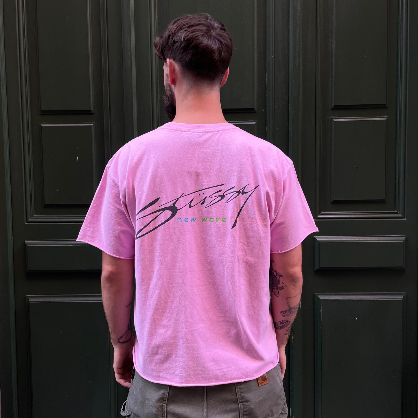 T-shirt Stussy rose cropé rose - XL