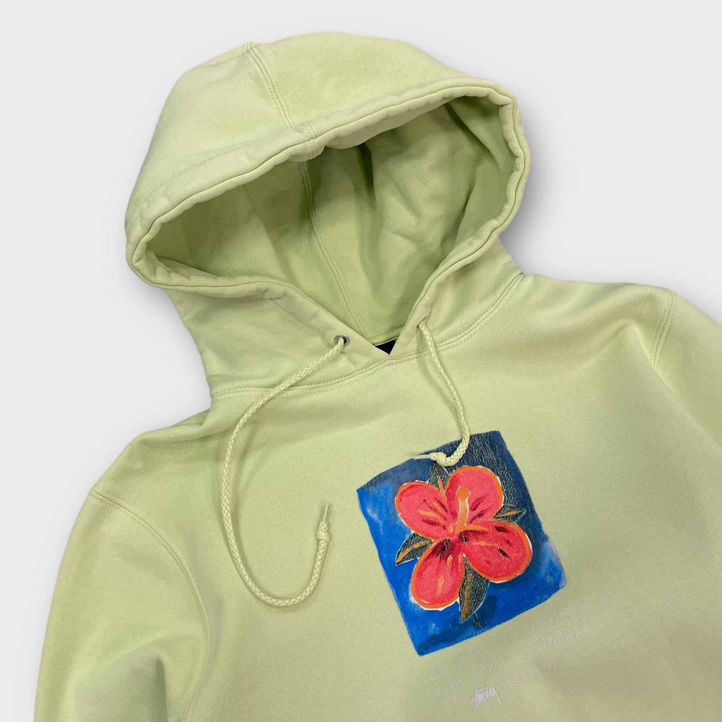 Hoodie Stussy vert "Hibiscus" - S