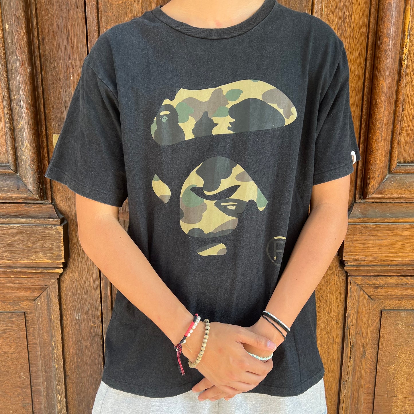 T-shirt Bape noir camo - L