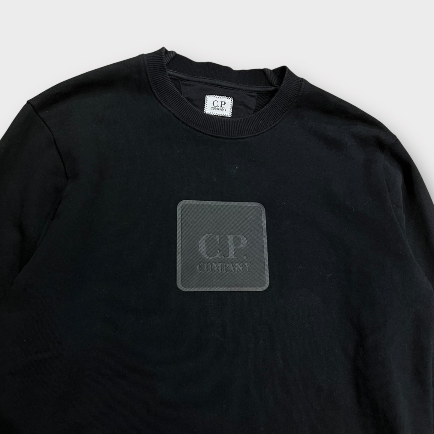Sweat CP Company noir front logo - S