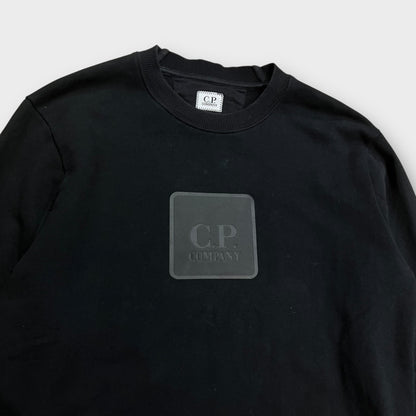 Sweat CP Company noir front logo - S