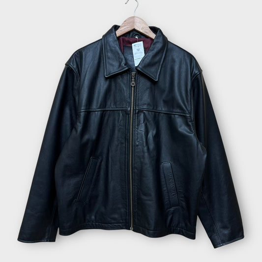 Veste Cuir Noir Jack Daniels - L