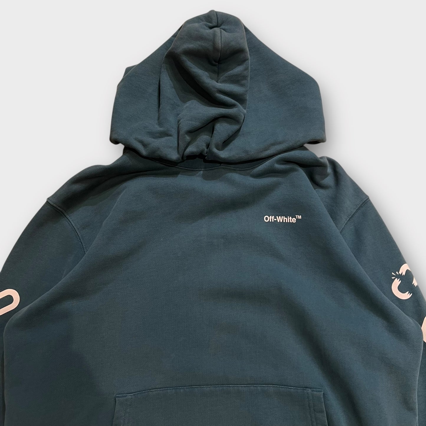 Hoddie Off White Vert Canard - L