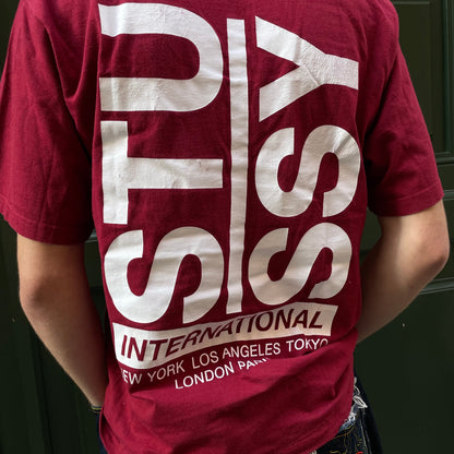 Stussy international red t-shirt - M