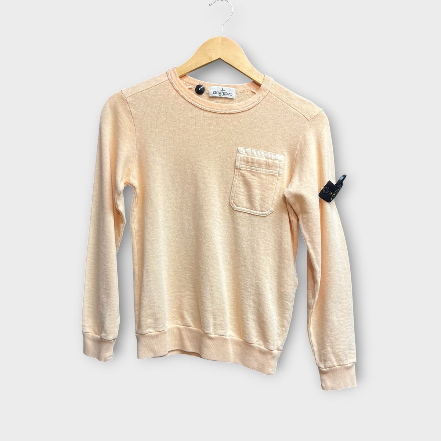 Sweat Stone Island junior peche 10y (tache sur la manche)