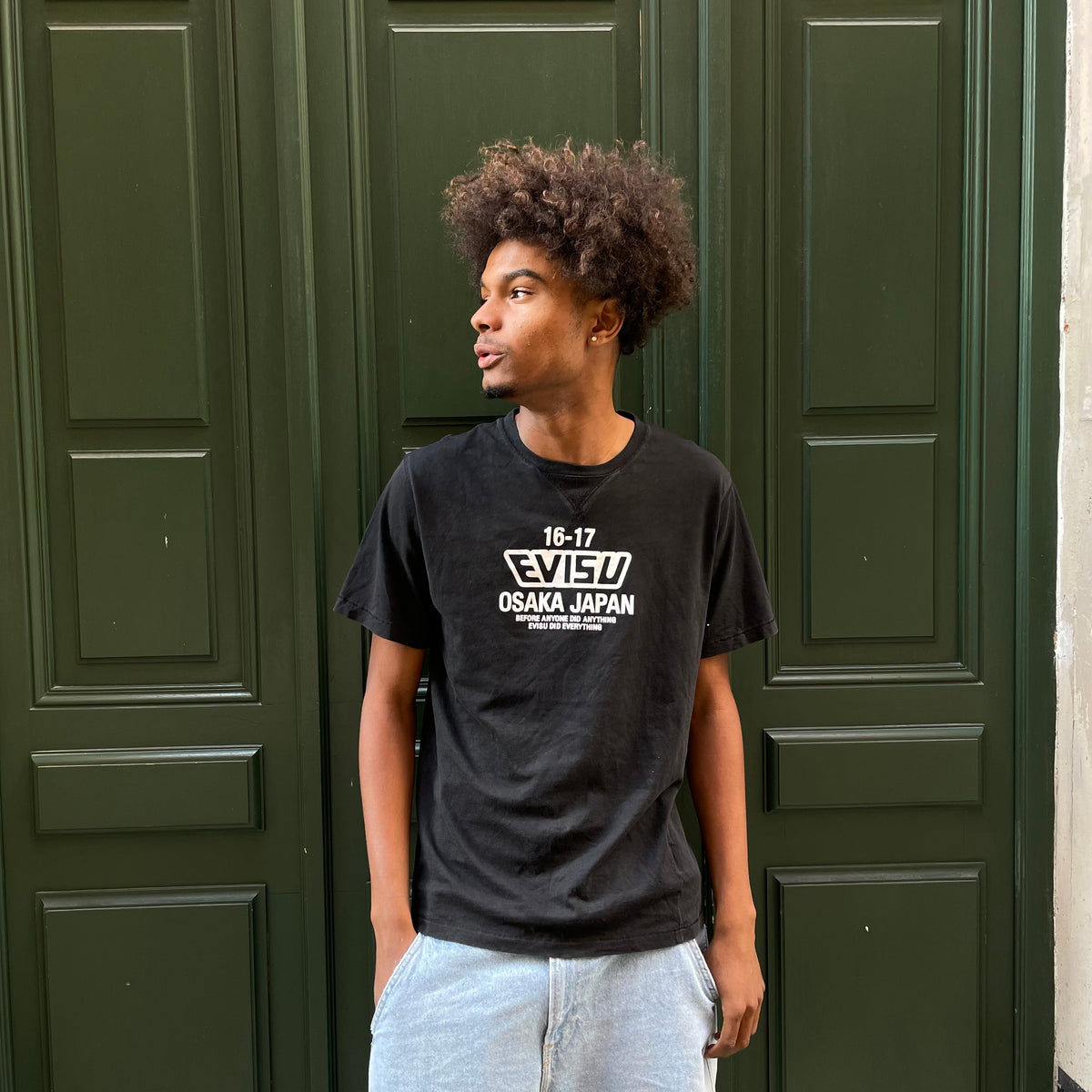 T-shirt noir Evisu Osaka Japan - XXL