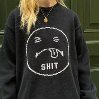 Pull en maille noir "shit" Supreme - L