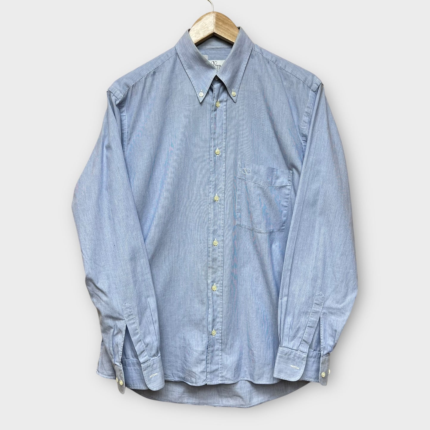 Chemise Deadstock vintage Valentino Made in Italy 90's bleu - XL