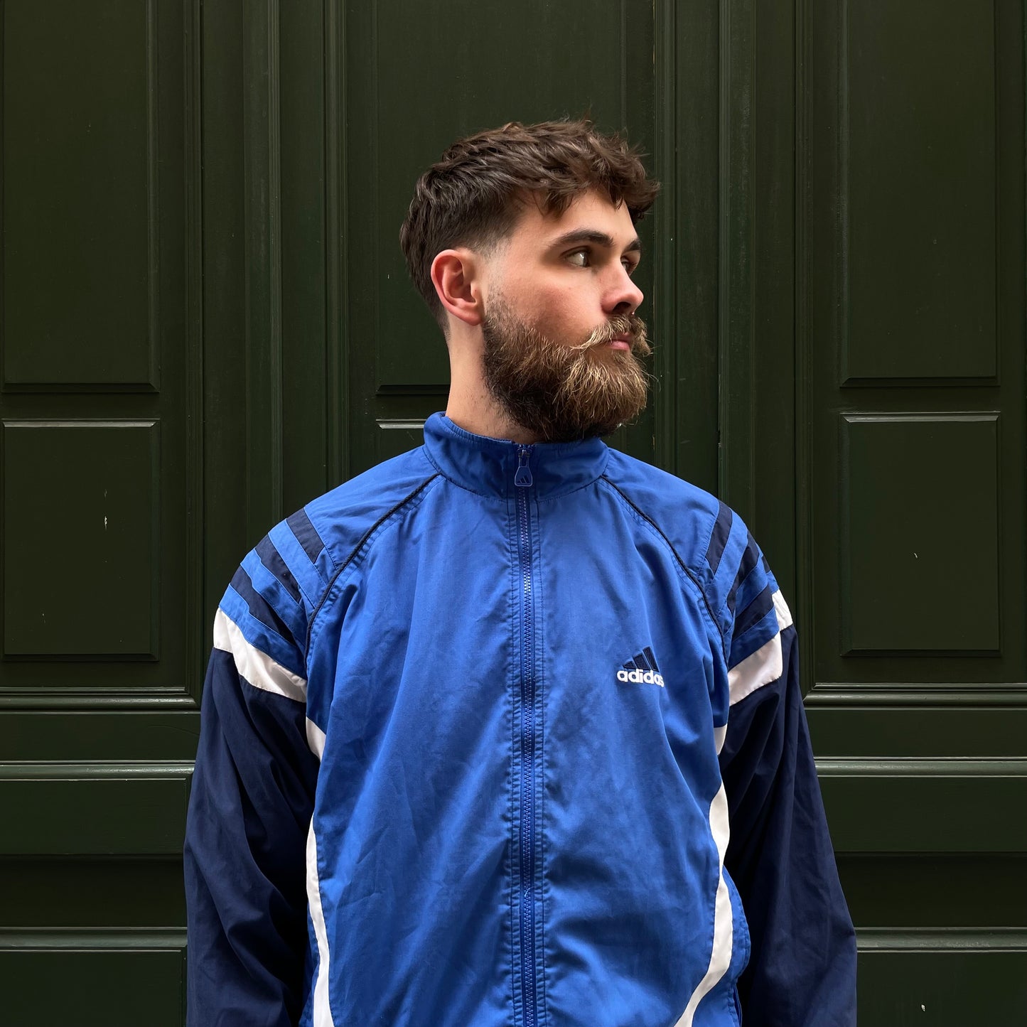 Veste Adidas vintage 90's bleu - M