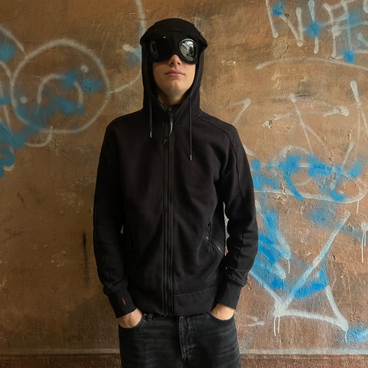Veste CP Company Goggle Jacket noir (accro épaule)