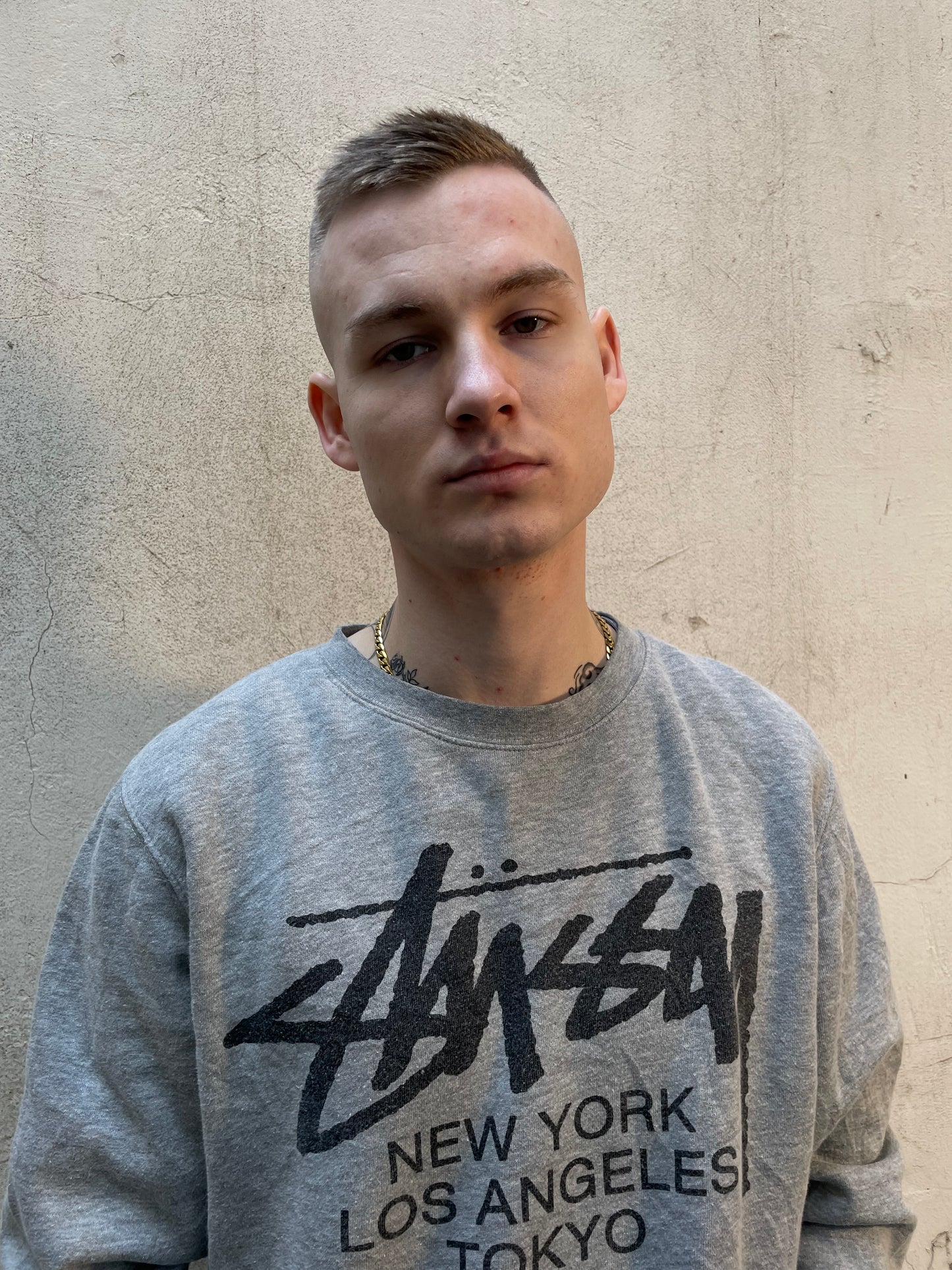 Sweat Stussy Destination gris - M