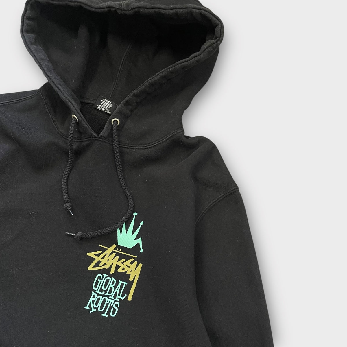 Hoodie Stussy noir Global Roots noir - M
